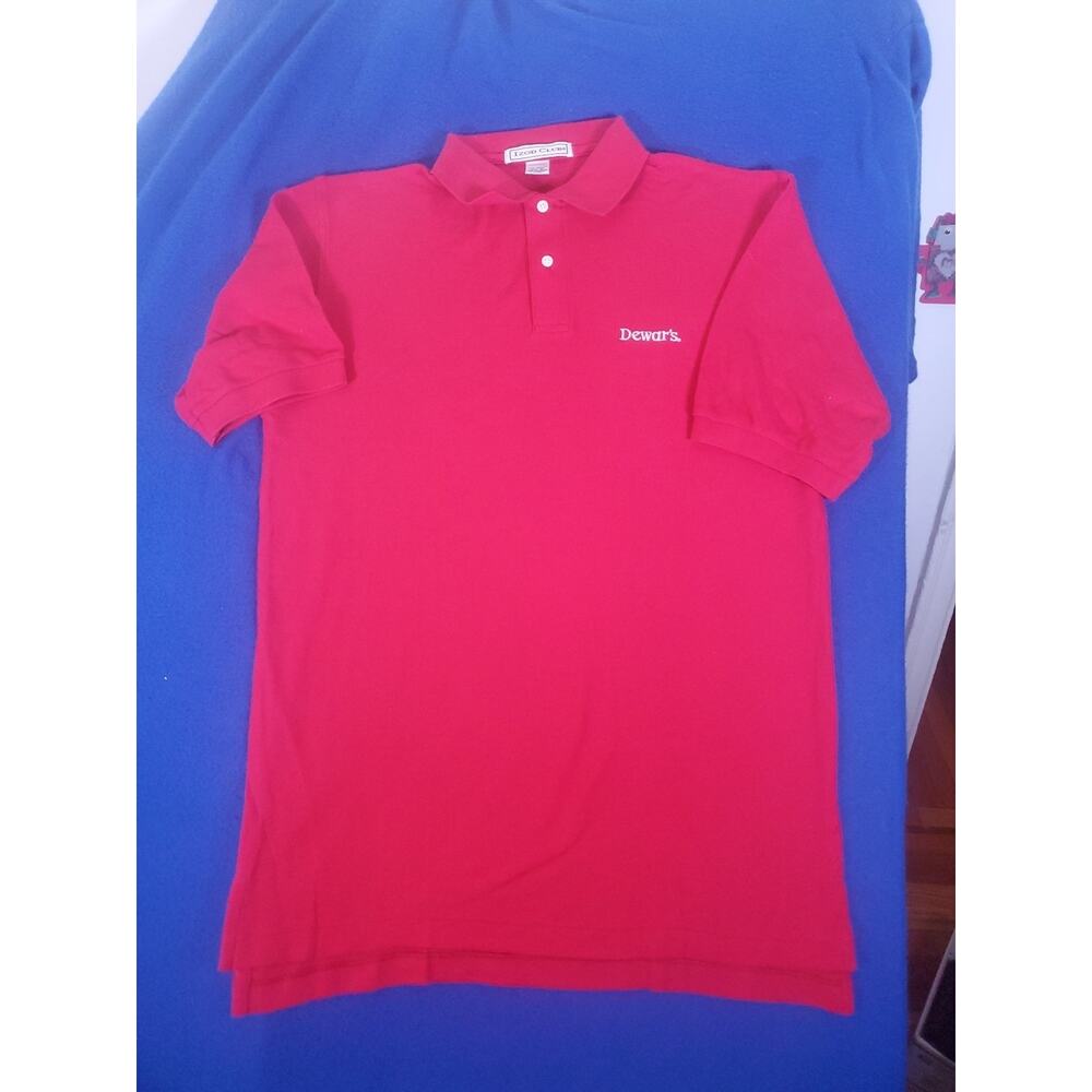 Vintage Izod Club Dewar's NWOT Red Polo Shirt Men's Size Large Nwot - Picture 10 of 15